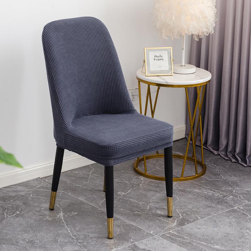 Thickened Mesh Fleece Elastic Chair Cover - Wear-Resistant, Non-Slip, Half-Wrap Design for Folding Office/Dining Table Chairs