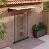 Door Awning - Exclusive House - Black and Transparent - Hollow Polycarbonate - 239 X 90 Cm