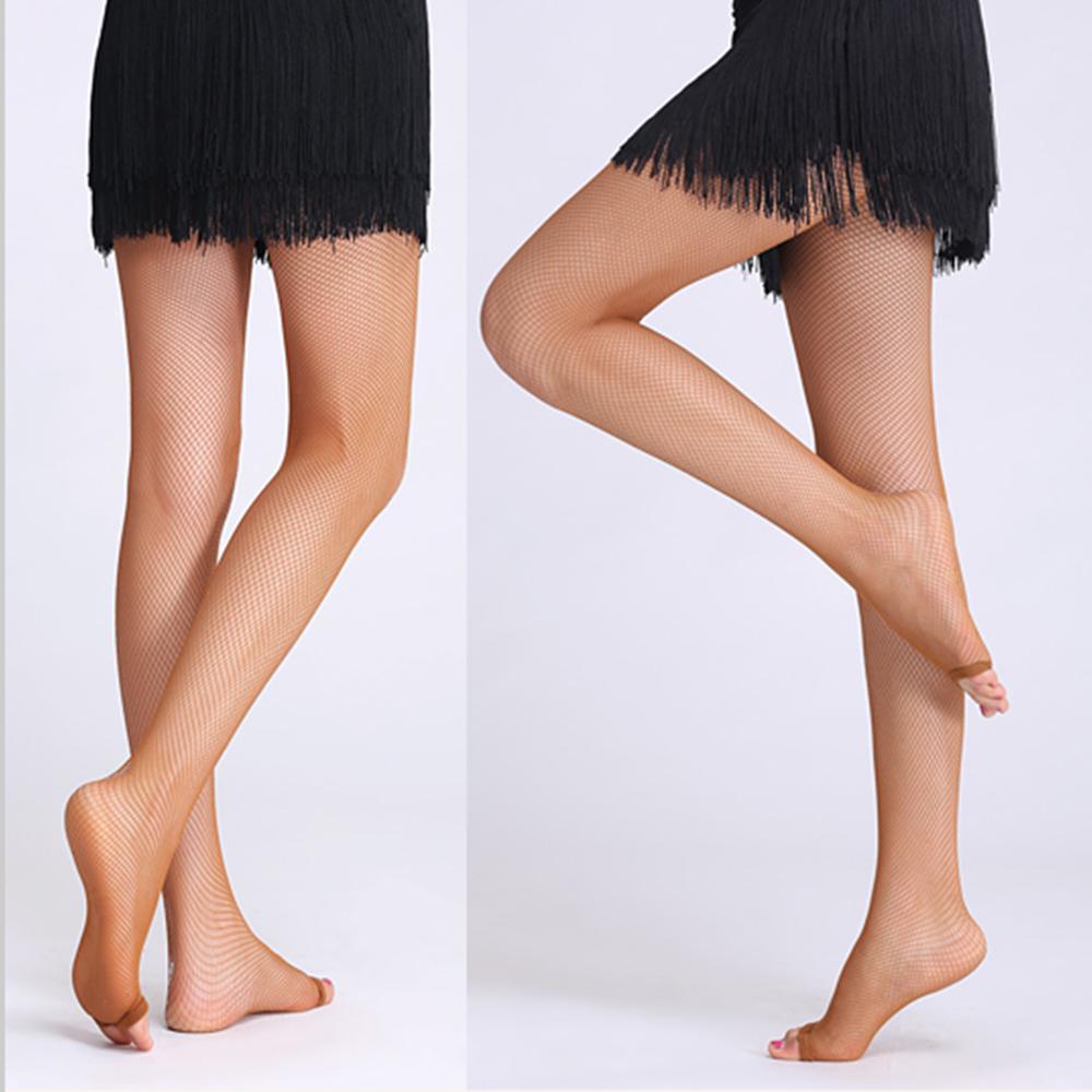 Women Sexy Fishnet Open Toe Tights Elastic Footless Mesh Pantyhose Ladies Latin Dance Net Stocking Netzstrumpfhose