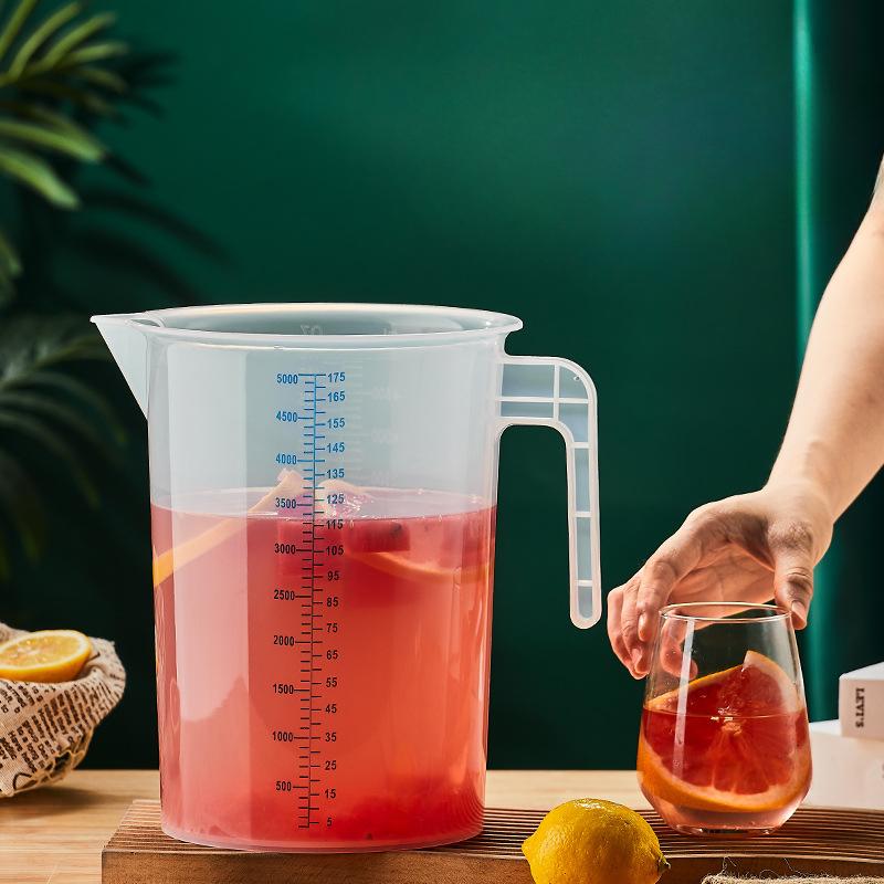 Thickened Pp Plastic Measuring Cup with Handle Transparent Graduated Cup Beaker Milliliter Cup Measuring Cup