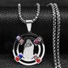 Stainless Steel Mix Color Crystal Saint Benedict Pendant Necklace  Color Christian Necklaces Jewelry San Benito N6571SR