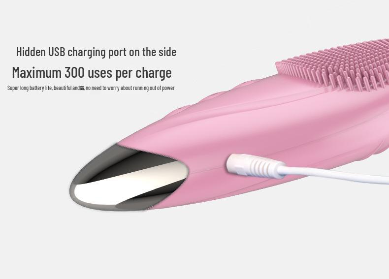 Ultrasonic Warm Facial Cleanser Brush - Silicone Pore Cleaner & Beauty Massager