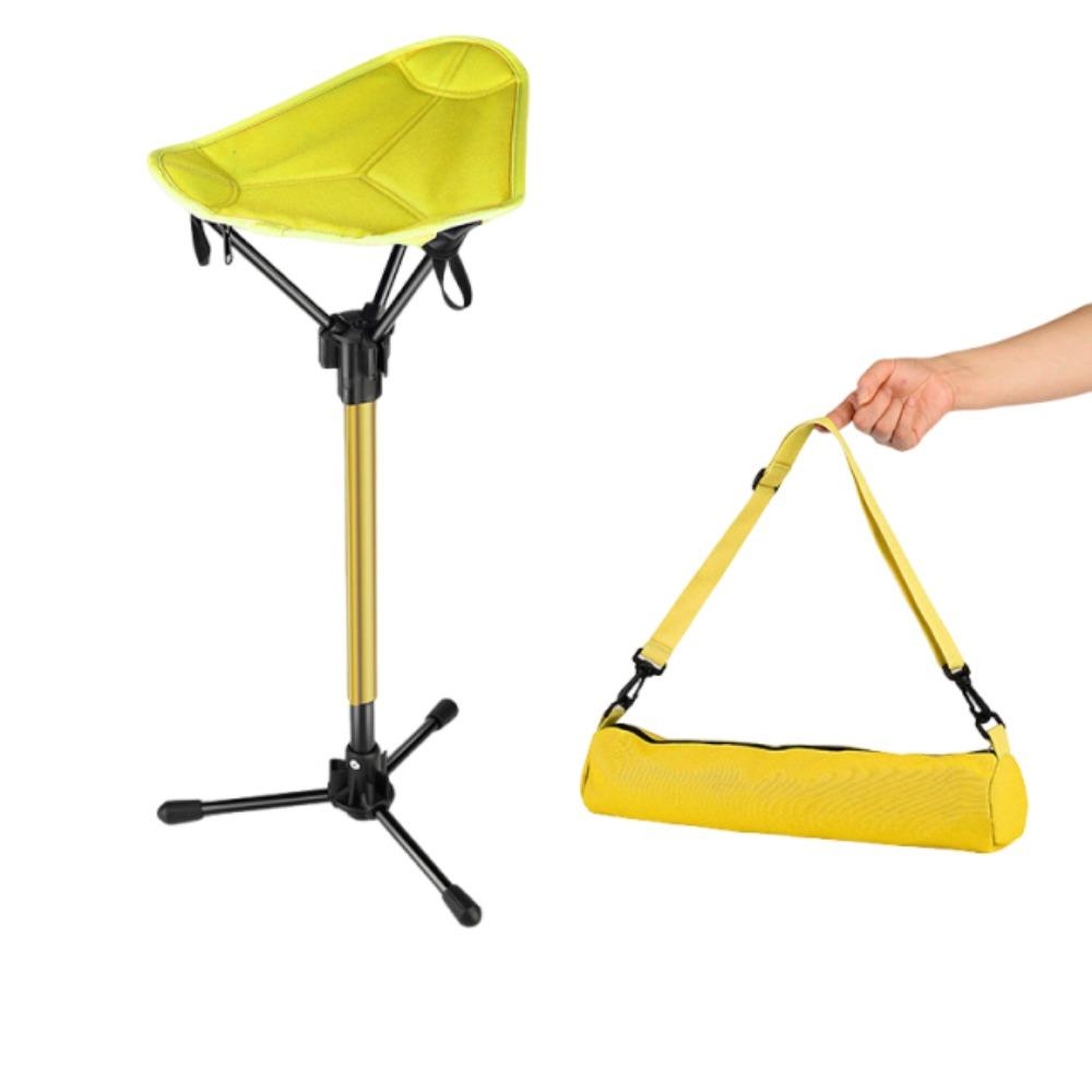 Aluminum Zinc Zinc Alloy Tripod Stool Folding Chair Stable Adjustable Hiking Chair  Travel