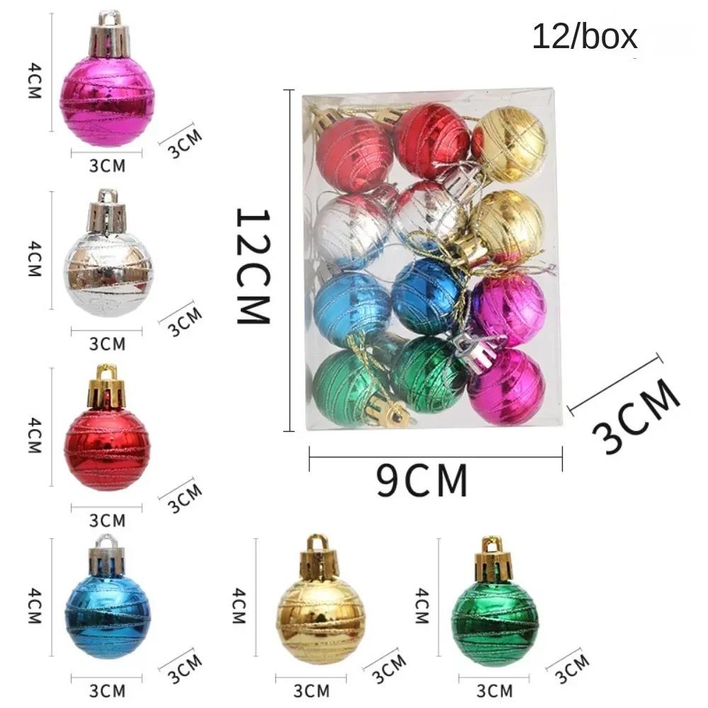 6PCS Red Christmas Hanging Decoration Electroplated Stawberry Christmas Tree Ornament Party Supplies Shopwindow Xmas Baubles 7