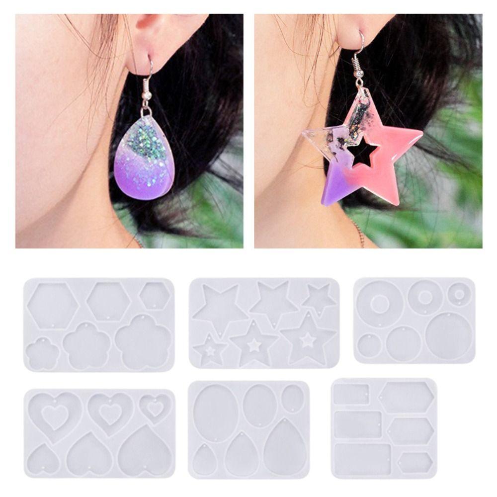 Multiple Styles Pendant Mold Drip Shape Drop Earrings Mold Geometric Earring Mold Resin Casting
