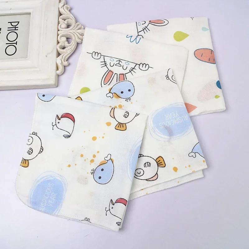 1Pcs 30*30cm Baby Bath Cotton Baby of Pure Cotton Gauze Soft Cartoon Pattern Bath  Feeding Saliva Towel