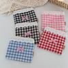 Ins Cute Plaid Coin Purse Sweet Lace Storage Bag Sanitary Napkin Bag High-value Lipstick Cosmetic Bag