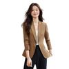 2025 Women's Slim Fit Black Blazer: High-End, Petite, Casual Suit for Spring and Autumn