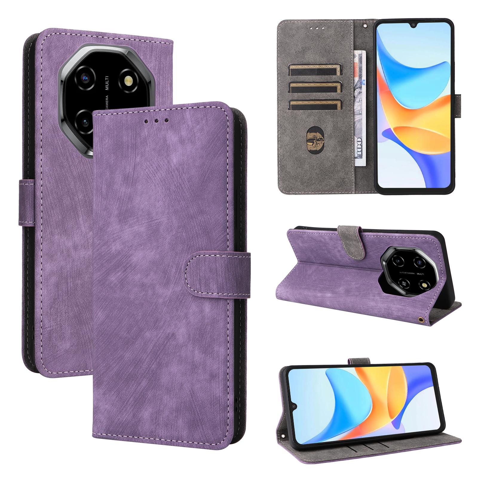 

Чехол-книжка для Blackview Shark 6 / Oscal Tiger 8 из искусственной кожи, защита всего корпуса [Блокировка RFID], чехлы для телефонов фиолетовый