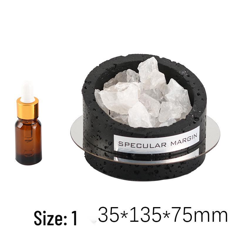 Modern Luxury Faux Travertine Flameless Aroma Diffuser Ornament