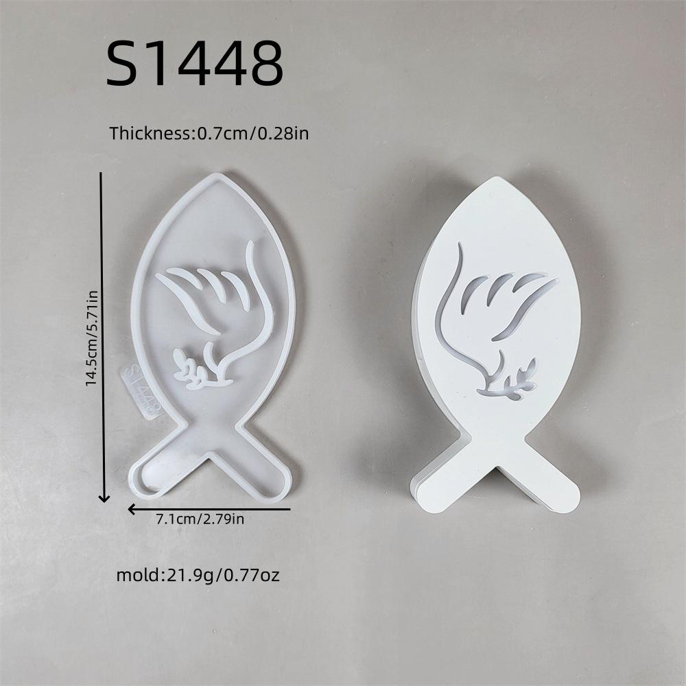Fish Projection Light Ornament Cement Plaster Drip Mold DIY Silicone Mold Home Decoration