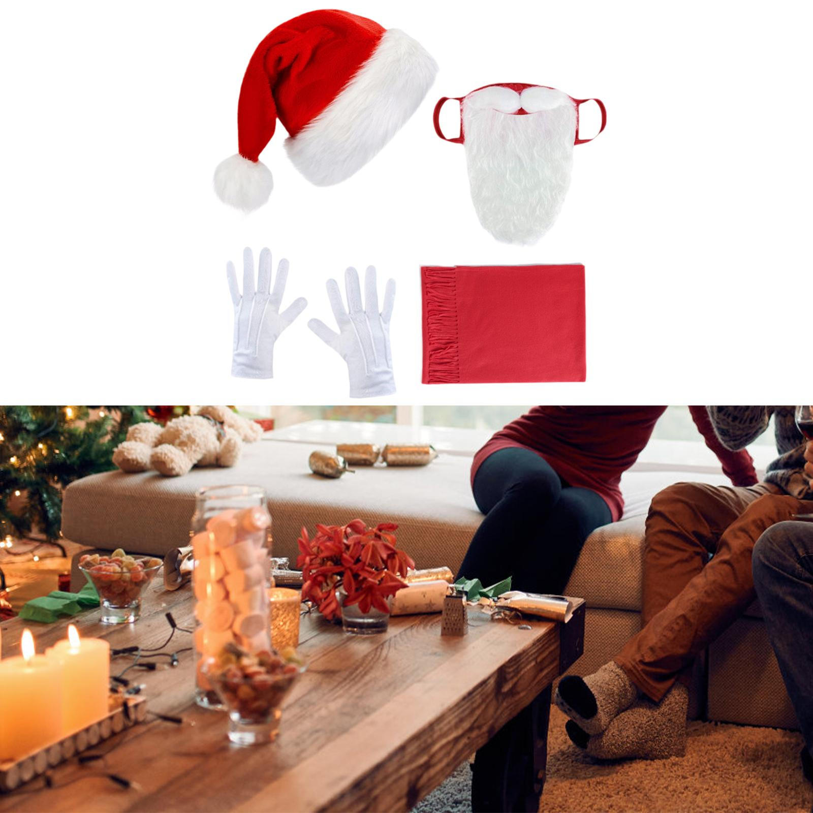 

Аксессуары для костюма Санта-Клауса с бородой для рождественской вечеринки white glove