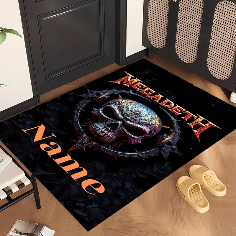 Megadeth (1) Tappeto da Ufficio Personalizzato con Nome Decorazione Elegante per Soggiorno Camera da Letto Cucina