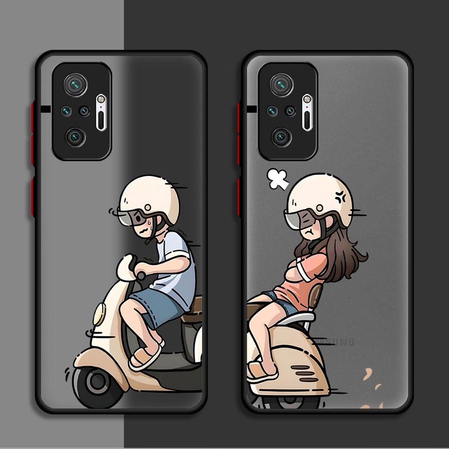 Cartoon Cute Couple Case for Xiaomi Redmi Note 14 A4 14C 11 12 13 Pro Plus 9S 10 13C Funda Back Phone Cover