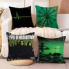 T-Type O NegativeS Band Pillow Case Anti-dustmite Pillowcase Invisible Zipper Silky Short Plush Sofa Cushion Cover