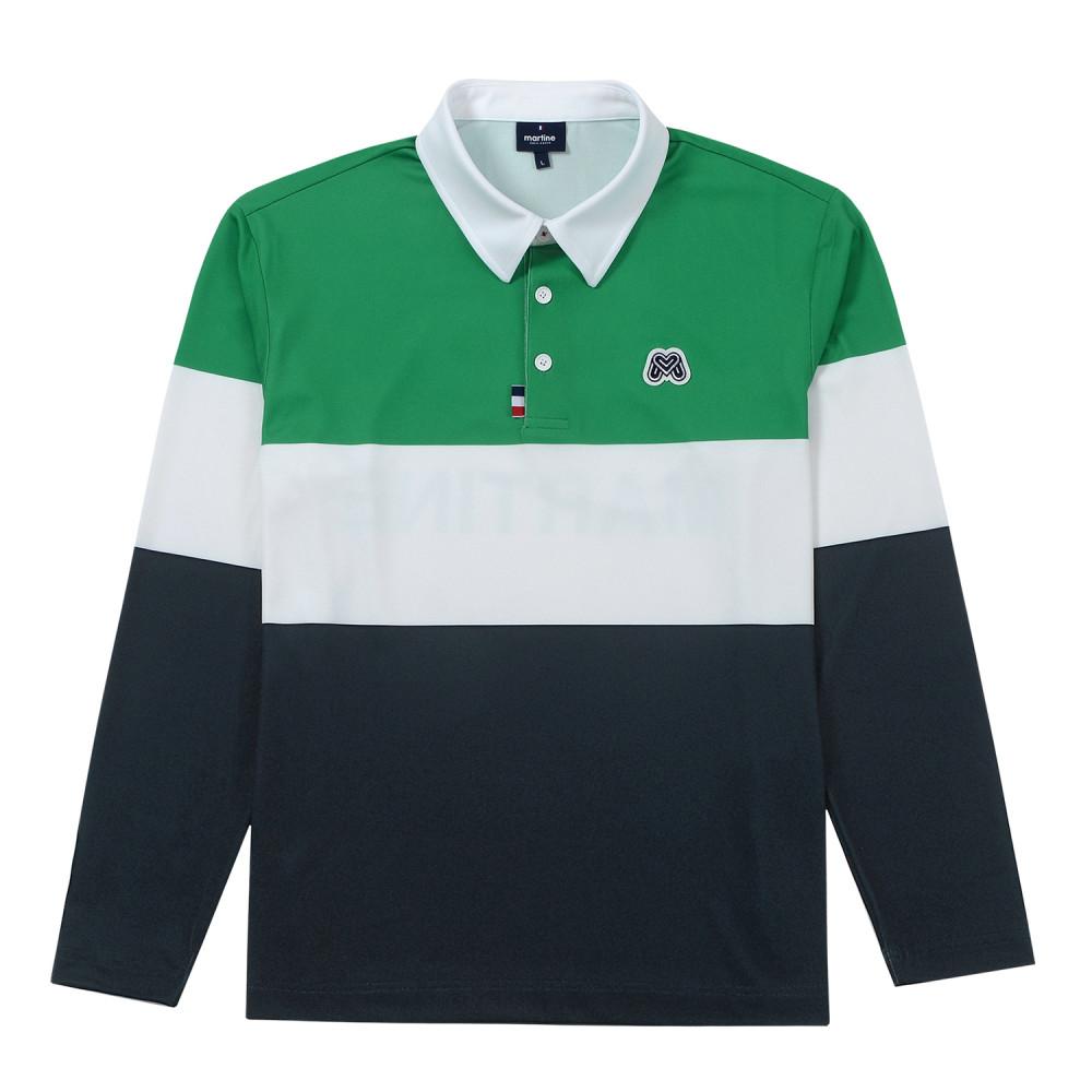MARTINE GOLF Martine Club Color Block Polo Shirts_Green (Men)