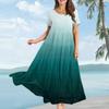 Women's Fashion Casual Loose Gradient Printed Short Sleeve Dress