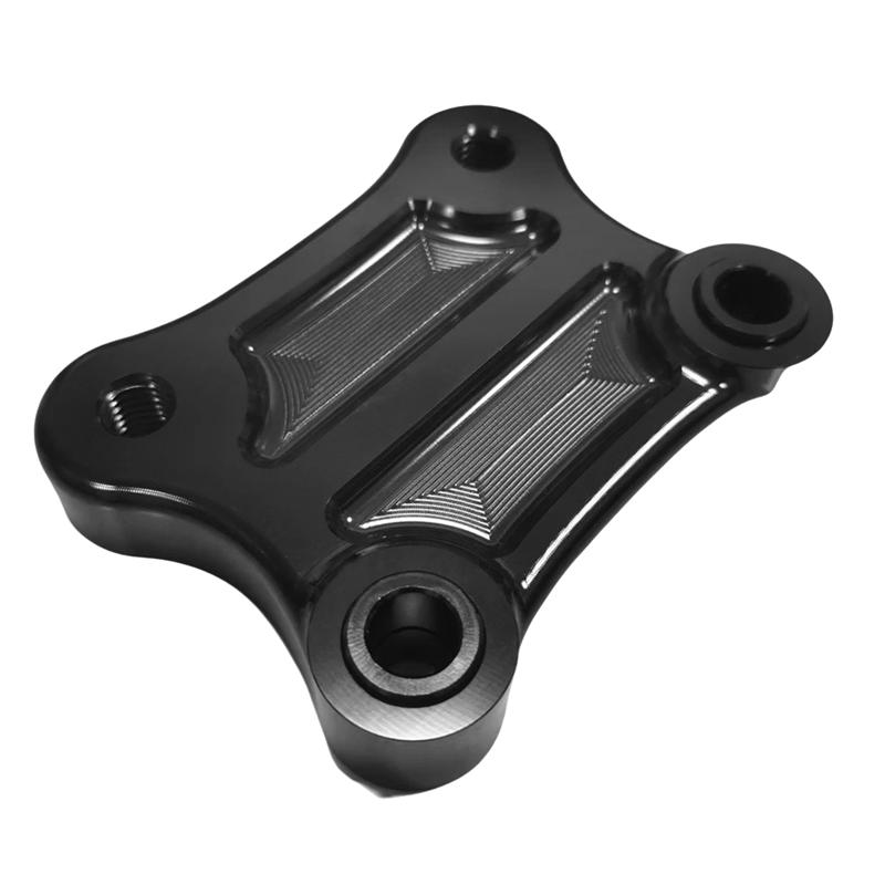 NEW-Moto For  Electra Glide Standard FLHT 2010-2025 CVO Motorcycle Black CNC Aluminum Handlebar Rise Pull Back Plate Brack