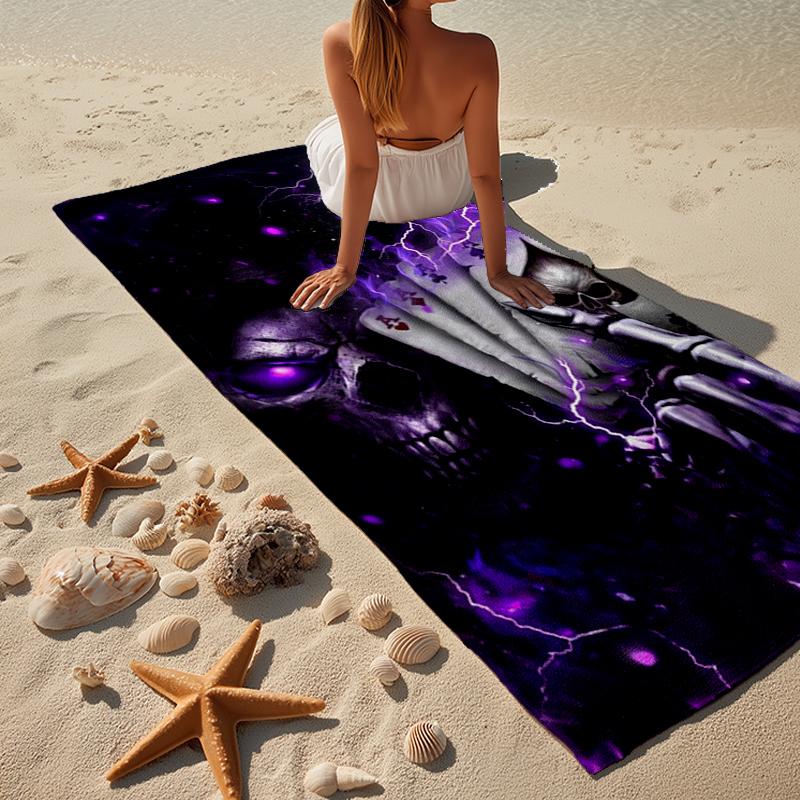 Day Of The Dead Celebration Beach Towel, Super Soft Microfiber, Gift for Her/Him, Birthday, for Pool, Beach, Travel, Home Decor Fan gifts
