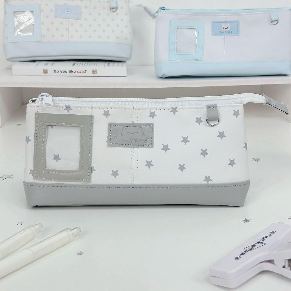 Cloth Polka Dot Pencil Case Star Print Stationery Storage Bag Pencil Pouch Student