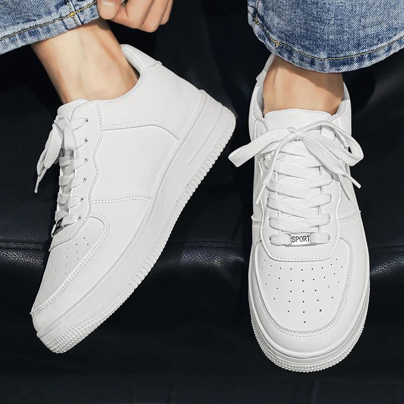 Putian Low-Top White Shoes for Students Men and Women Couple Trendy Casual Sneaker Size 47 Pure White All-Match Sneakers
