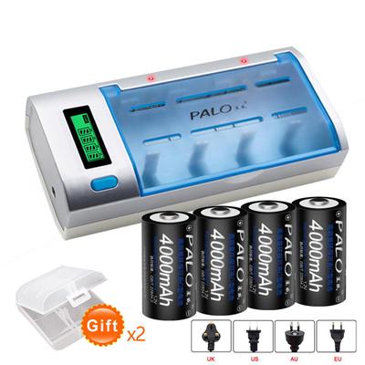 PALO 4 batterie ricaricabili di tipo C e caricabatterie per CD AA AAA