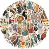 50Pcs Art Animal Retro Horror Cartoon Stickers Diy Phone Laptop Luggage Skateboard Graffiti Decals Fun For Kids Toys Gifts