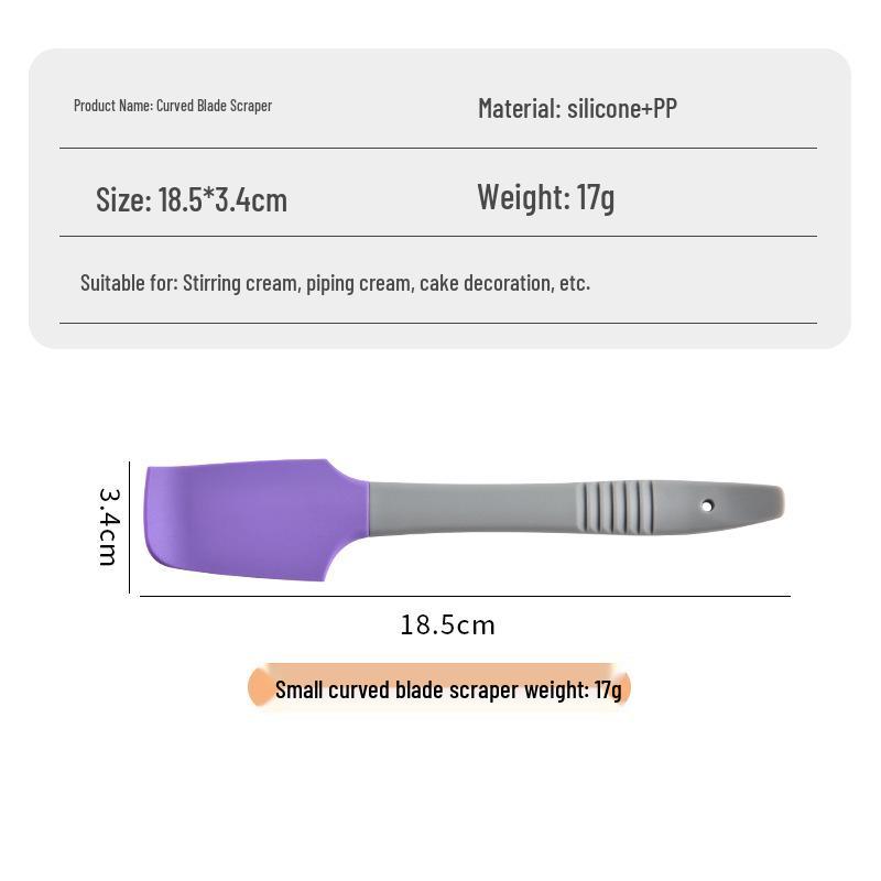 Two-Piece High-Temperature Silicone Spatula Set for Baking and Mixing