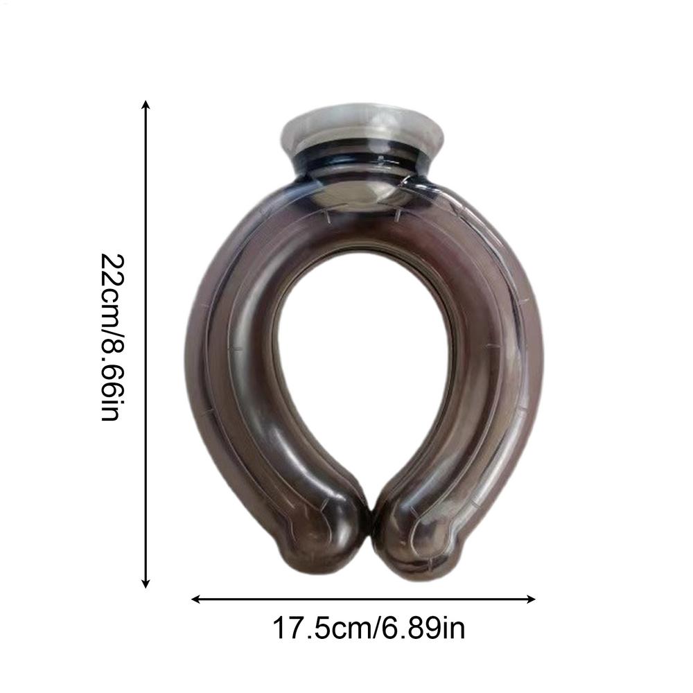 

U-Shape Hot Water Neck Bottle 1000ml capacity Leak-Proof Warmer with Plush Cover for Women, Home Winter Relaxation & Comfort сірий колір