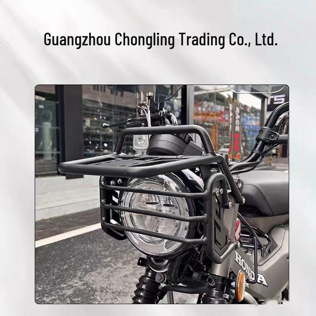 

Curved Headlight Cover, Front Rack & Rear Rack for Honda CT125 Modifications чорний
