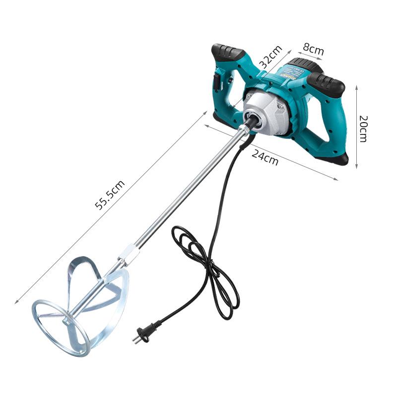 خلاط كهربائي محمول باليد عالي الطاقة للخرسانة والإسمنت والجص والطلاء والمعجون