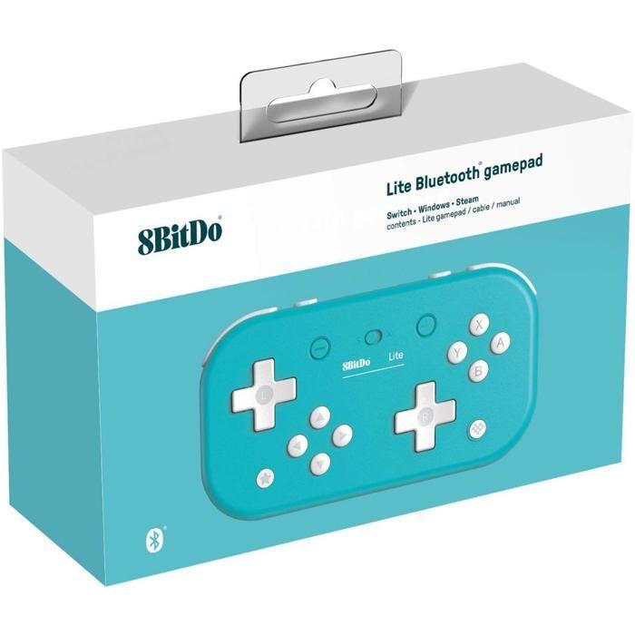 8BitDo Lite Turquoise Manette Bluetooth Pour Switch Lite, Switch Et Windows