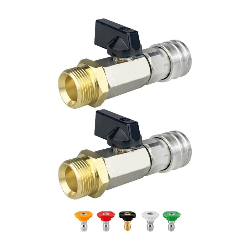 Universal Leak Resistant 1/4 Inch High Pressure Hose Connector Coupler Metal Valves Adapter For Water Sprayed Guns