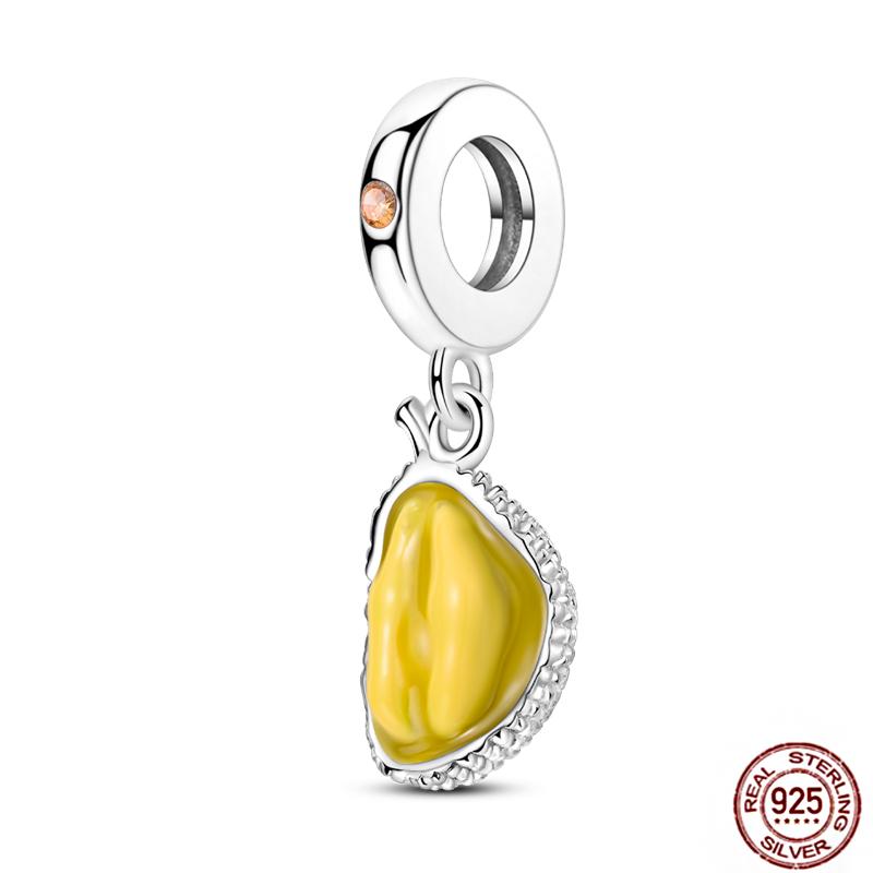 New Food Fruit Dessert Charms Fit Pendant Original Bracelets Copper Cake Strawberry Cherry Avocado Beads Diy Pendant Jewelry