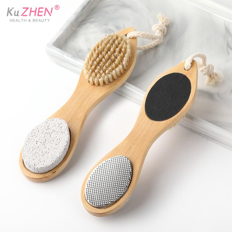 1/2PCS 4-in-1 Foot File Callus Remover Foot Care Tool Foot Pumice Stone Dead Skin Remover Brush Cuticles Nails Foot Care Tool