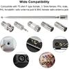 FM Telescopic Antenna 75 Ohm Indoor FM Radio Antenna F Type Male Plug Connector with 5pcs Converter for TV AM FM Radio Stereo Receiver