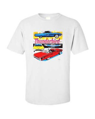 1961 1962 1963 Ford Thunderbird Auto d'Epoca Maglietta Stampa Singola O Doppia