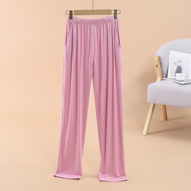 Damen Modal Locker Fallende Pyjamahose - Große Größe, Dünne Eisseide, Lässige Frühling/Sommer Hose