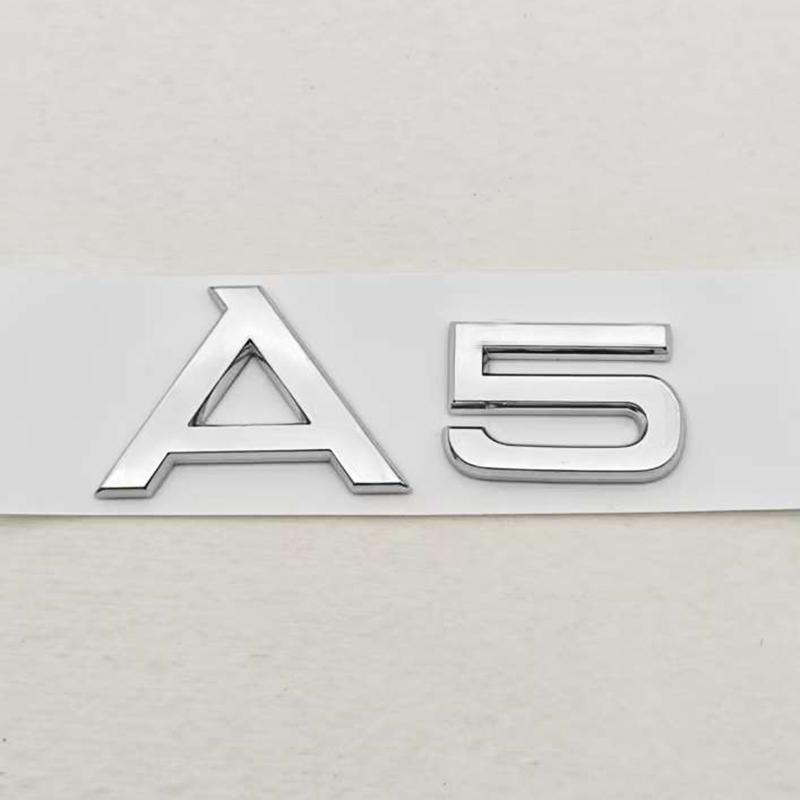 3D ABS Araba Harfleri Logo A5 Q5 Arka Bagaj Rozeti Çıkartma Amblem Çıkartmaları Audi Q5 A5 İçin Oto Kuyruk Aksesuarları