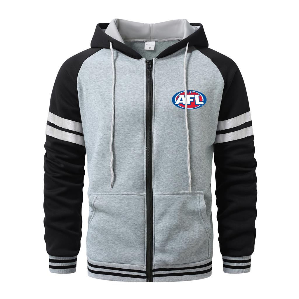 "AFL"Hoodies for Men Cardigan Zip Hoodies Hooded Pocket Sports&Outdoor Men's Fashion Hoodies & Sweatshirts Streetwear Casual  Men's Coats