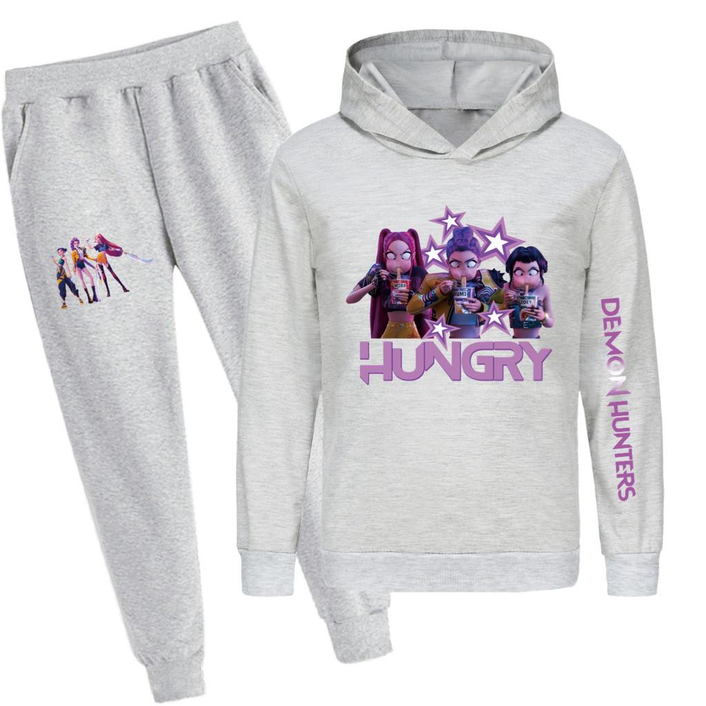 4832x Kids Girls Rumi Zoey Mira Print Hoodies Pants Trouser Clothes Set