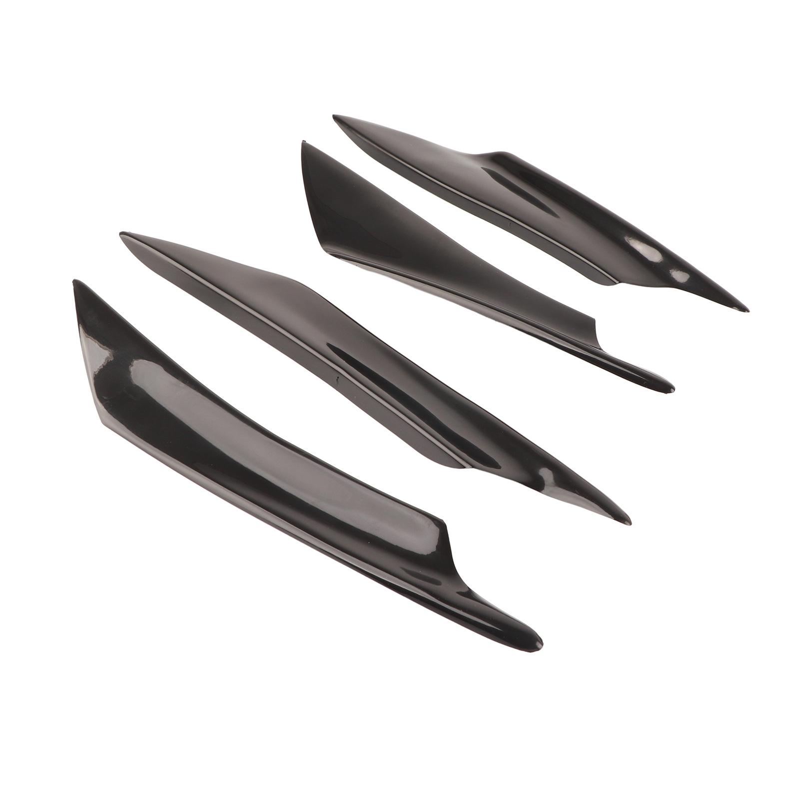 

4pcs Universal Black Car Body Spoiler Front Bumper Lip Splitter Fins Trim чёрный