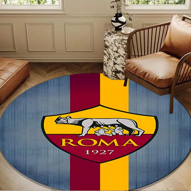 1PC rug Rome Football club Round mat Home Decor, Chair rug For livingroom,Bedroom, doormat home decor Birthday Gift Christmas Gifts