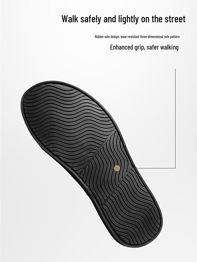 Men's Trendy Korean Style Non-slip Beach Sandals with Single Strap