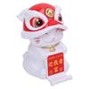 Lion Dance Cat Car Dashboard Ornament Solar Powered Plastic Auto Nodding Chinese Lucky Cat Lion