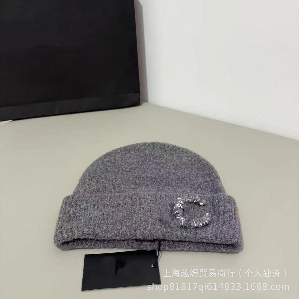 Warm Wool Knitted Hat 2025 New Style Cozy Overhead Trendy Cold Weather Fashionable Travel Cap Breathable Quick Dry round Top
