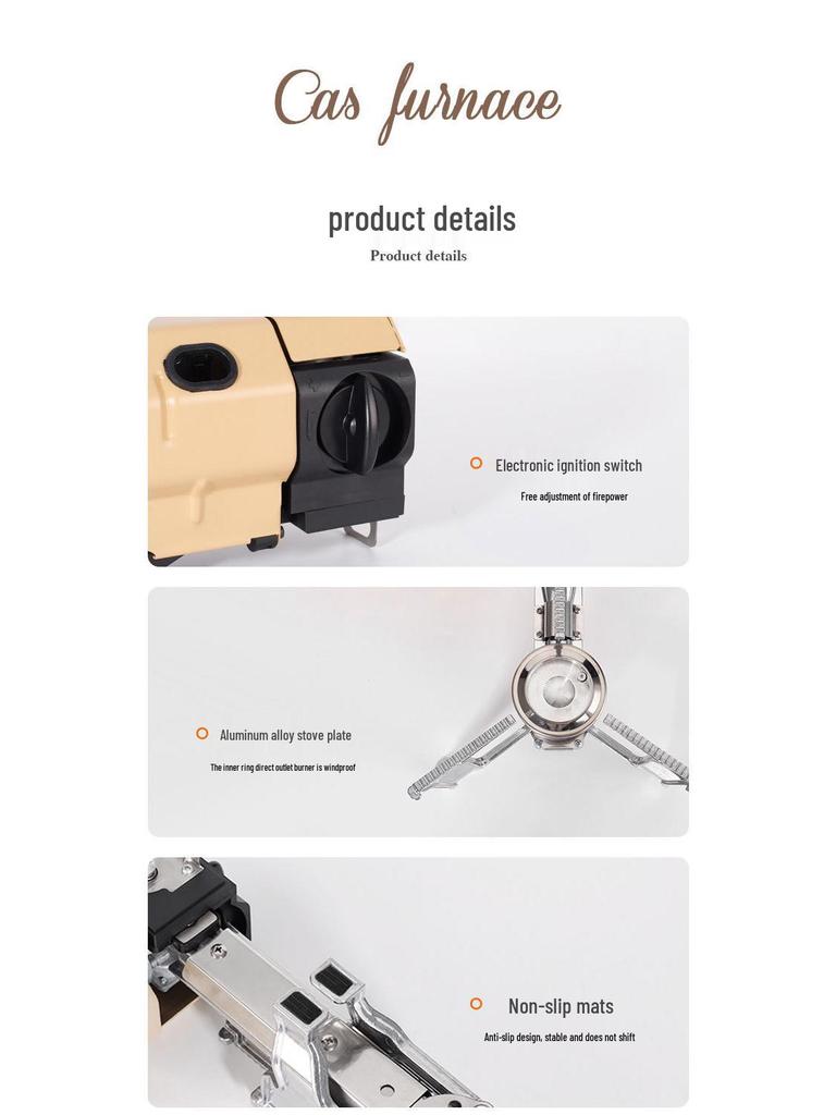 Portable Folding Camping Gas Stove - Outdoor & Household Use