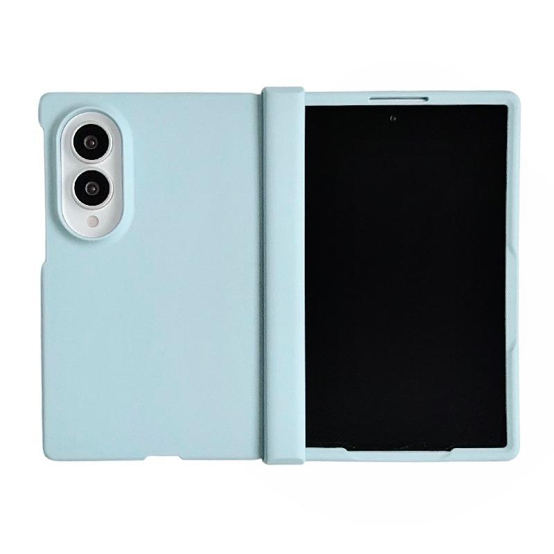 Solid color skin case Suitable for Samsung Z Fold8 Wide mobile phone case Anti-drop PC hard scratch-proof folding screen protective case