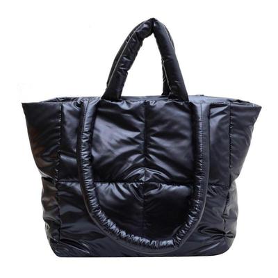 Γυναικεία Μεγάλη Τσάντα Tote Puffer - Χειμερινή Καπιτονέ Τσάντα Χιαστί, Μονωμένη Τσάντα Tote με Κλείσιμο Φερμουάρ, Χειμερινή Ζεστή Τσάντα Ώμου για Γυναίκες