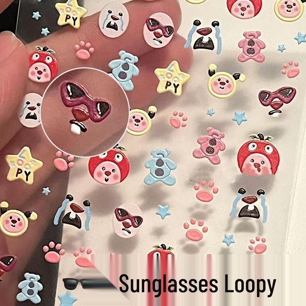 Chiikawa Planner Cute Cartoon Nail Art Stickers - 3D, Waterproof, High-Value Design.